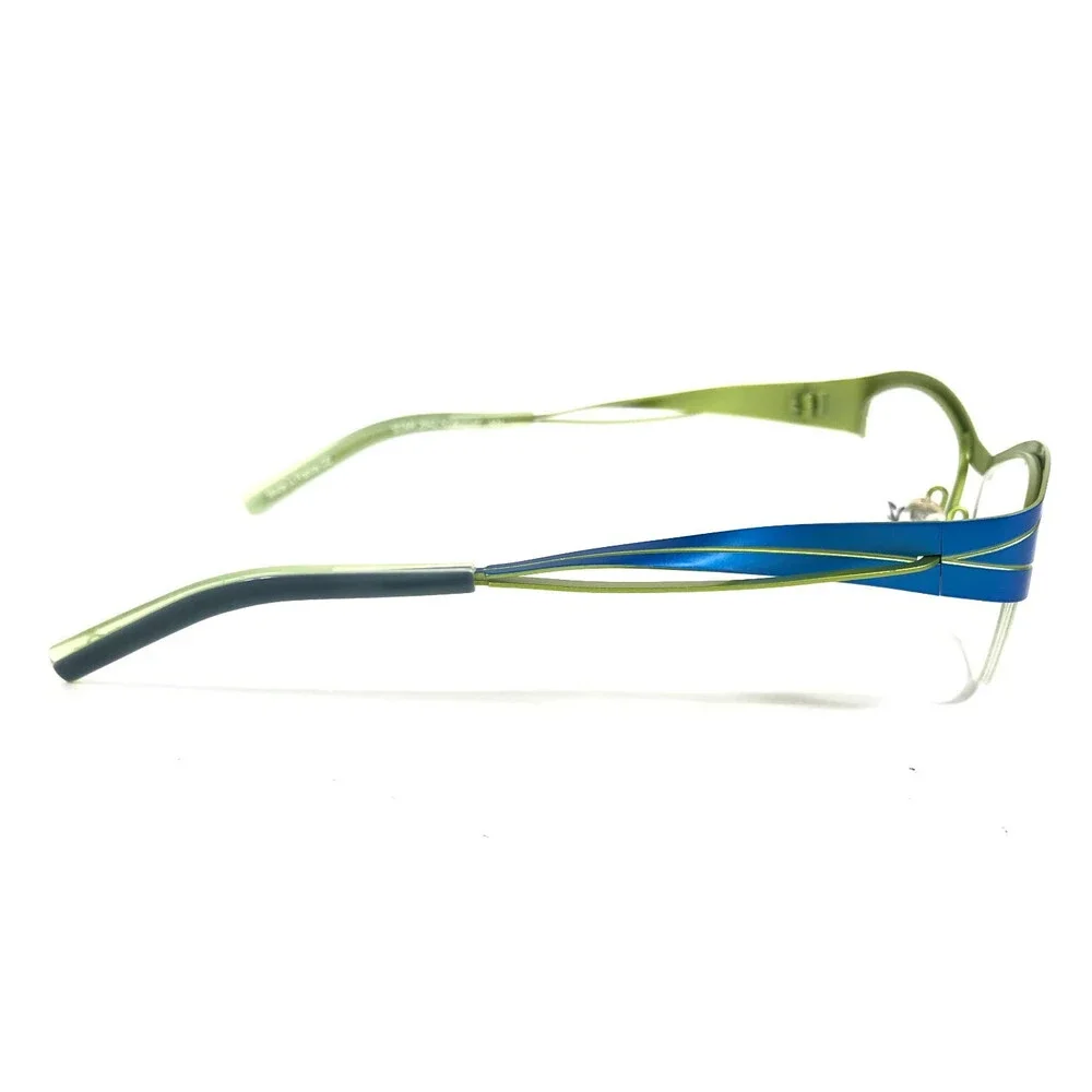 BOZ Eyeglasses Frames STAR 2642 Blue Anise Green Half Rim Cat Eye 52.5-17-131